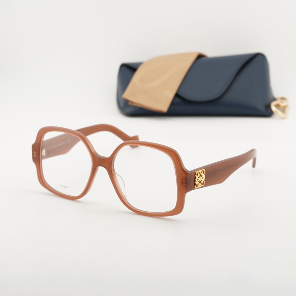 Loewe LW50051I 066 Square Eyeglasses - Shiny Red 54mm